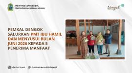 Pemkal Dengok Salurkan PMT Ibu Hamil dan Menyusui Bulan Mei 2026 untuk 5 Penerima Manfaat
